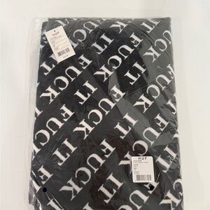 HUF F*** IT Black & White All-Over Logo Towel